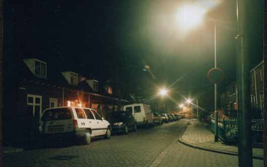 my street in 2005 by 
night